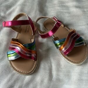 EUC Harper Canyon Girls Rainbow Sandals  8sz